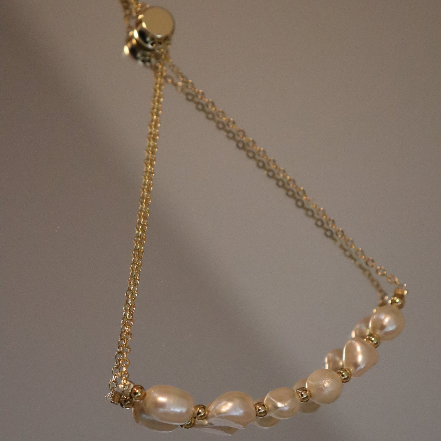Golden Pearl Blossom Bracelet